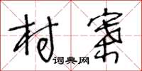 王冬龄村寨草书怎么写