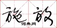 王冬龄施放草书怎么写
