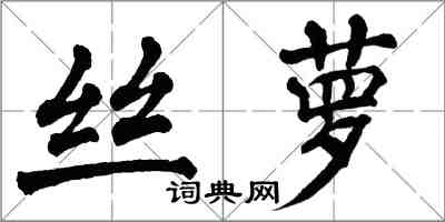 翁闿运丝萝楷书怎么写