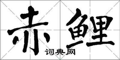 翁闿运赤鲤楷书怎么写