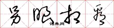 王冬龄另眼相看草书怎么写