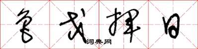 王冬龄鲁戈挥日草书怎么写
