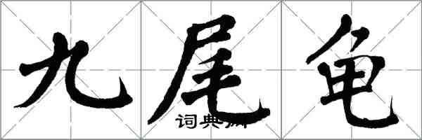 翁闿运九尾龟楷书怎么写