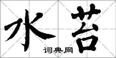 翁闿运水苔楷书怎么写