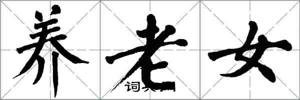 翁闿运养老女楷书怎么写