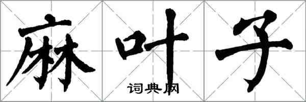 翁闿运麻叶子楷书怎么写