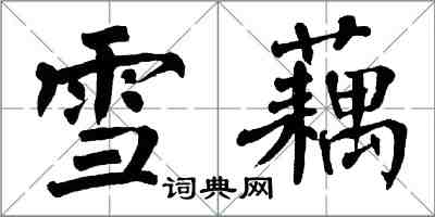 翁闿运雪藕楷书怎么写
