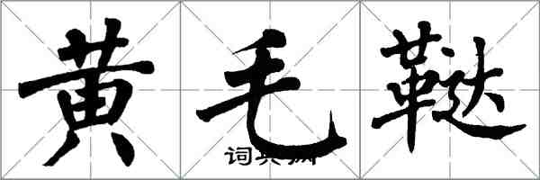 翁闿运黄毛鞑楷书怎么写