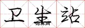 庞中华卫生站行书怎么写