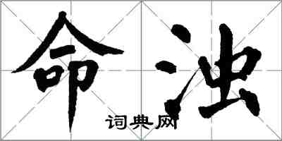 翁闿运命浊楷书怎么写
