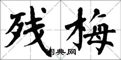 翁闿运残梅楷书怎么写