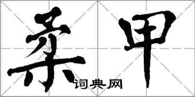 翁闿运柔甲楷书怎么写
