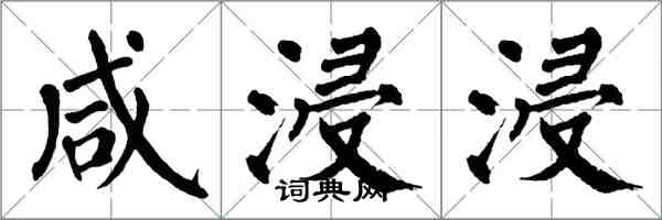 翁闿运咸浸浸楷书怎么写