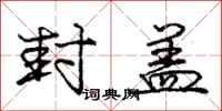 庞中华封盖行书怎么写