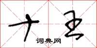 王冬龄十王草书怎么写