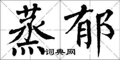 翁闿运蒸郁楷书怎么写
