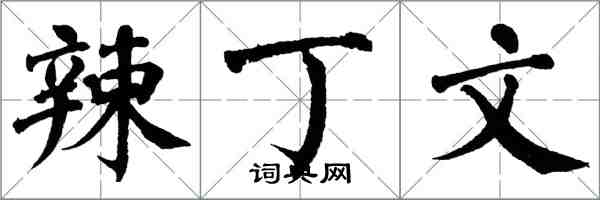 翁闿运辣丁文楷书怎么写