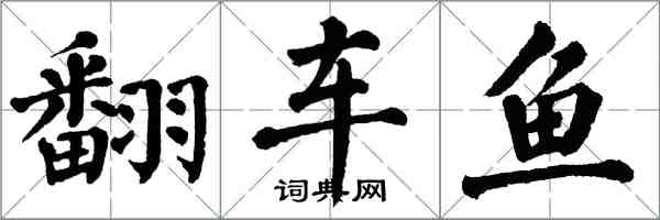 翁闿运翻车鱼楷书怎么写