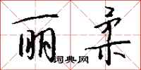 钱沛云丽柔行书怎么写