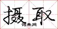 庞中华摄取行书怎么写