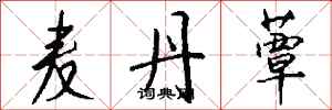 钱沛云麦丹蕈行书怎么写