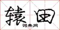 庞中华辕田行书怎么写