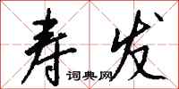 钱沛云寿发行书怎么写