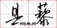 钱沛云县藜行书怎么写
