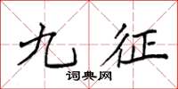 袁强九征楷书怎么写