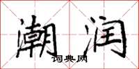 袁强潮润楷书怎么写