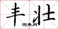 丁谦丰壮楷书怎么写