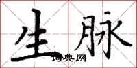 丁谦生脉楷书怎么写