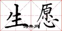 丁谦生愿楷书怎么写