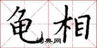 丁谦龟相楷书怎么写