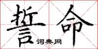丁谦誓命楷书怎么写