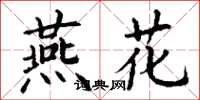 丁谦燕花楷书怎么写