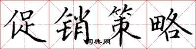 丁谦促销策略楷书怎么写