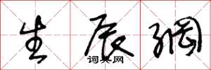 王冬龄生辰纲草书怎么写