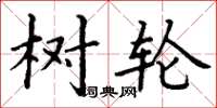 丁谦树轮楷书怎么写