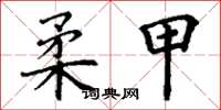 丁谦柔甲楷书怎么写