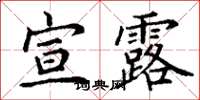 丁谦宣露楷书怎么写