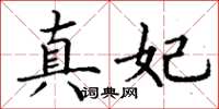 丁谦真妃楷书怎么写