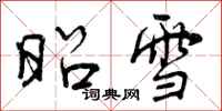 曾庆福昭雪行书怎么写