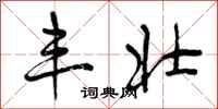 曾庆福丰壮行书怎么写