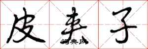 曾庆福皮夹子行书怎么写