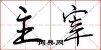 曾庆福主宰行书怎么写