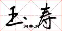 曾庆福玉寿行书怎么写