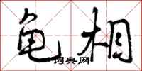 曾庆福龟相行书怎么写