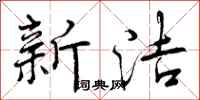 曾庆福新洁行书怎么写