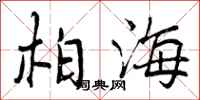 曾庆福柏海行书怎么写